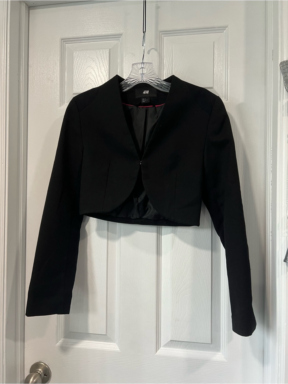 H&M Black Cropped Jacket Blazer